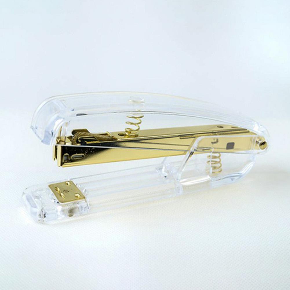 Stapler Heavy Duty - Metal Plated Stapler Lever-action Stapler Transparent