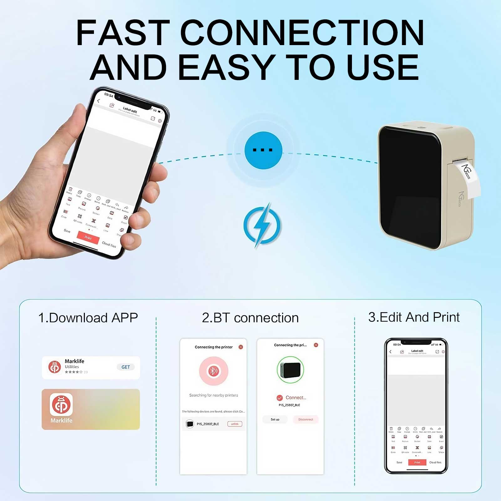 Portable Wireless Thermal Labe - огляд і ціна Barcode Printer