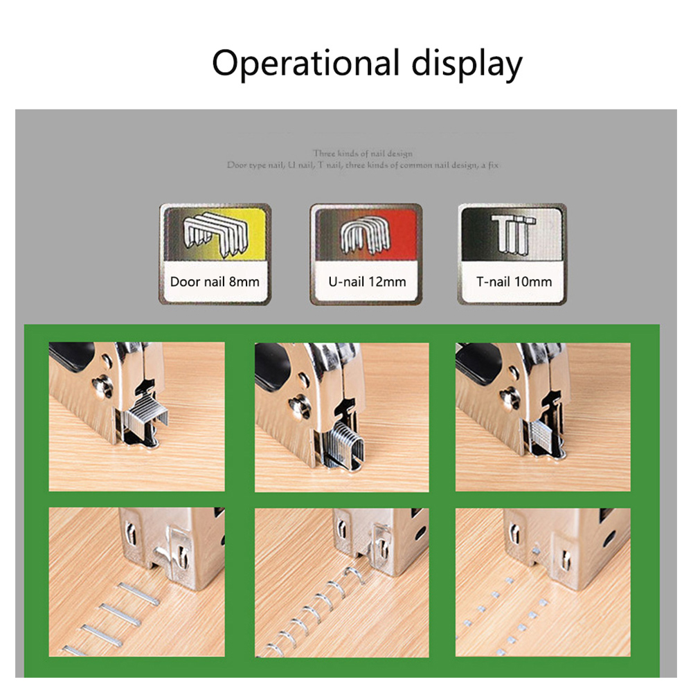 1000Pcs U/Door/T Shaped Nail S - огляд і ціна Stapler Heavy Duty