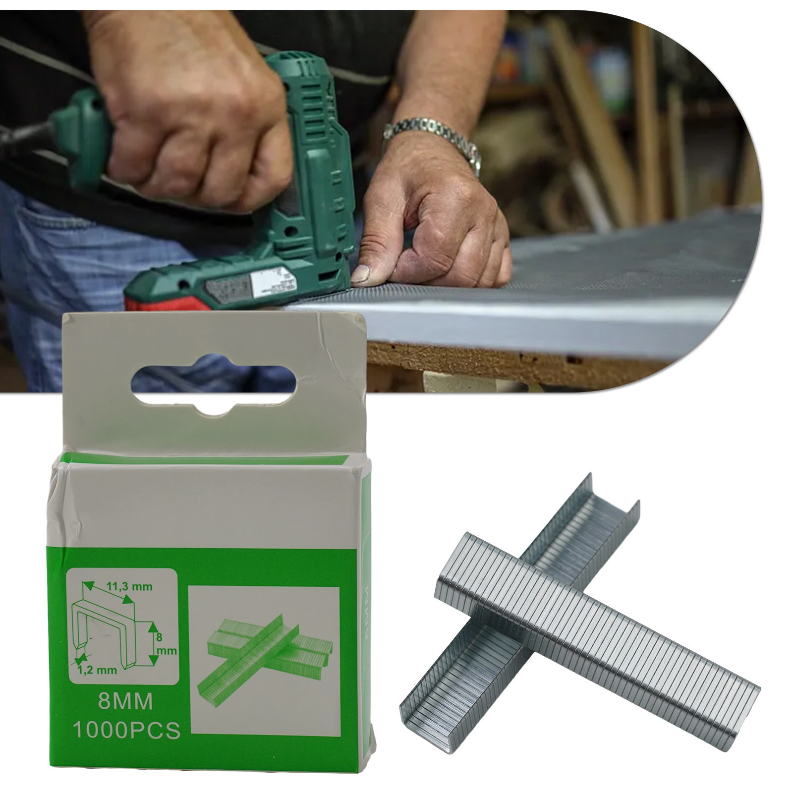 1000Pcs U/Door/T Shaped Nail S - огляд і ціна Stapler Heavy Duty