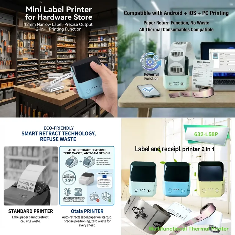Mini 58mm Receipt Thermal Port - огляд і ціна Label Printer