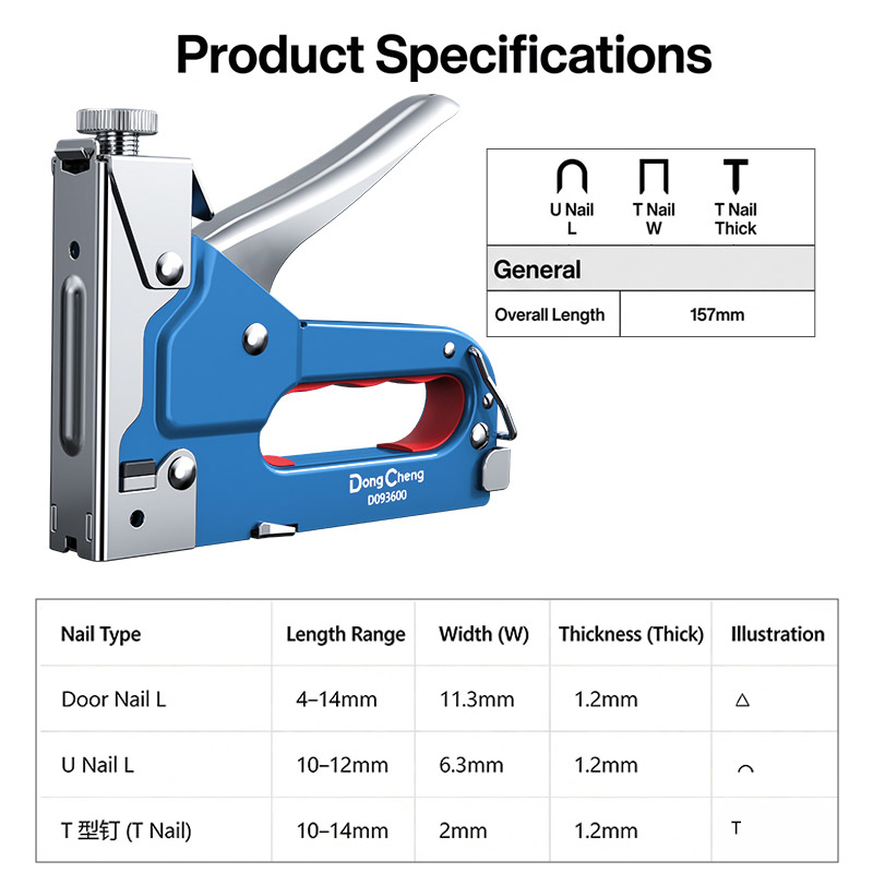 3-in-1 Nail Gun Carbon Steel F - огляд і ціна Stapler Heavy Duty